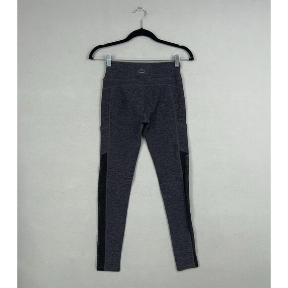 Beyond Yoga Leggings Womens Small Black Steel Spacedye Pocket Mesh Athleisure - Picture 6 of 16